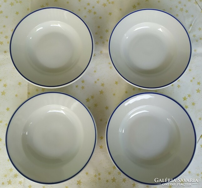 Kék csíkos Zsolnay porcelán tányérok eladók!
