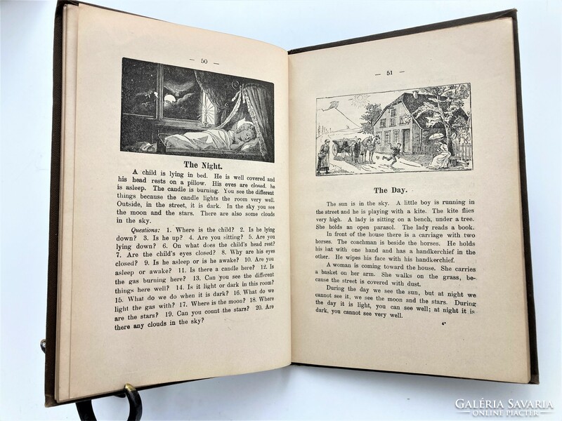 Berlitz antique illustrated English language book from 1913