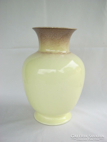 Gránit kerámia nagy sárga színű váza