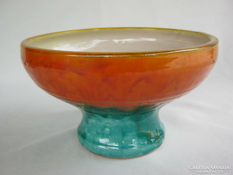 Mihály Béla retro ceramic flowerpot ikebana bowl vase