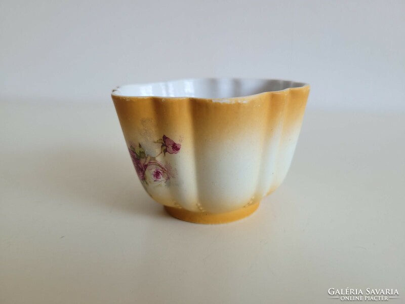 Old mini Kaspó Art Nouveau small bowl with a rose pattern