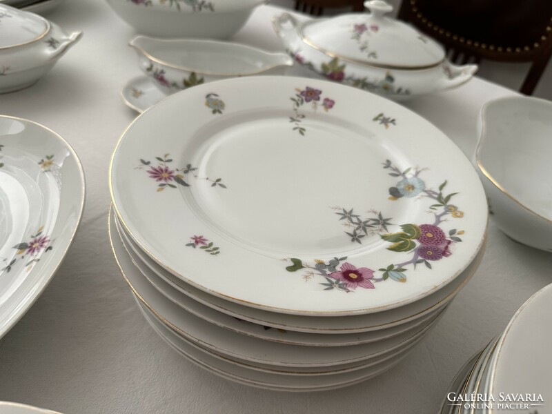 39-piece antique art deco porcelain tableware, pfeifer and löwenstein, schlackenwerth