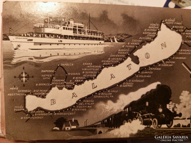 Balatoni képeslap 1940-es évek