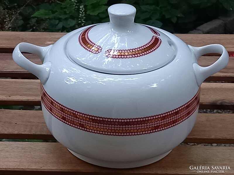 Alföldi porcelain soup bowl with a rare pattern