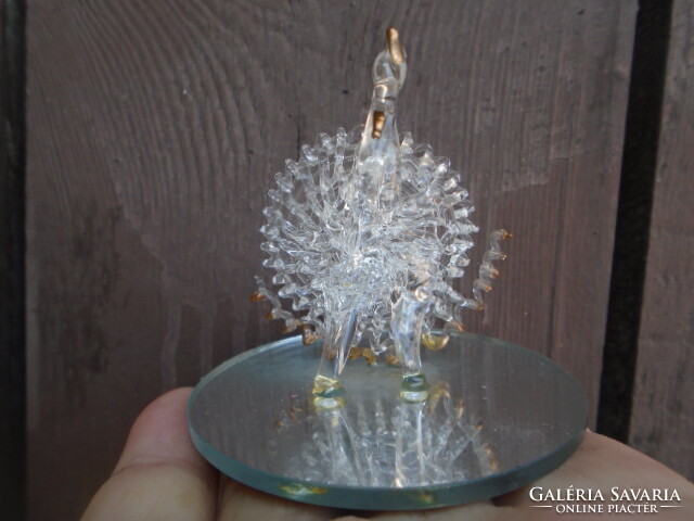 French peacock figurine 100% hand-made curio from crystal, you can hardly find anything like this