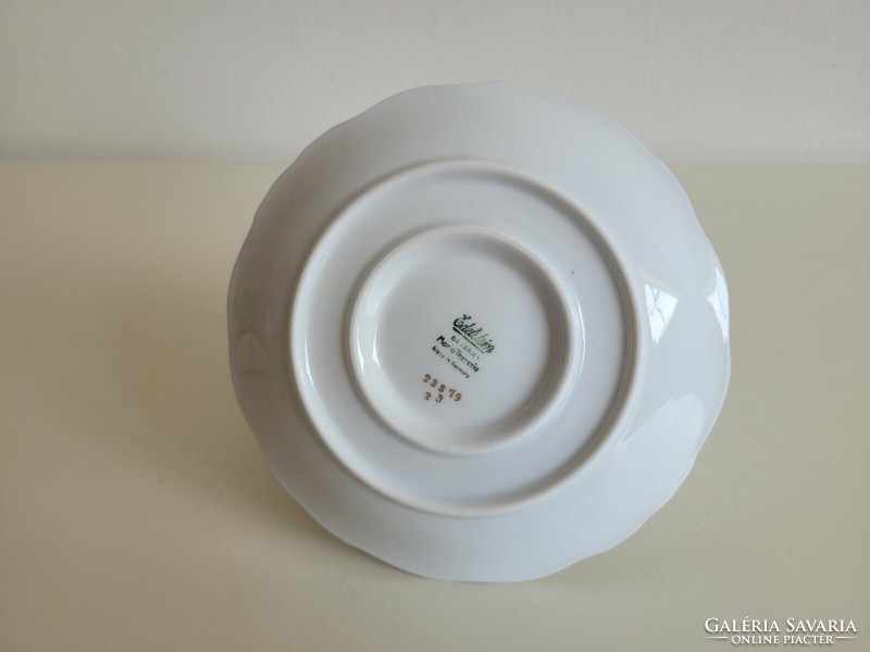 Régi Edelstein Bavaria porcelán szószos kínáló rózsamintás mártásos tál