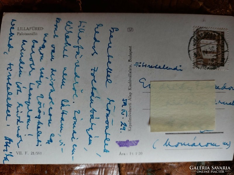 Postcard: lillafüred, palatoszálló 1959