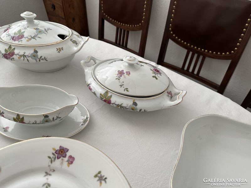 39-piece antique art deco porcelain tableware, pfeifer and löwenstein, schlackenwerth