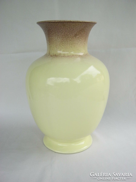 Large yellow granite ceramic vase