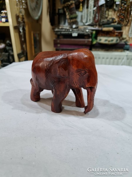 Wooden carved elephant figure