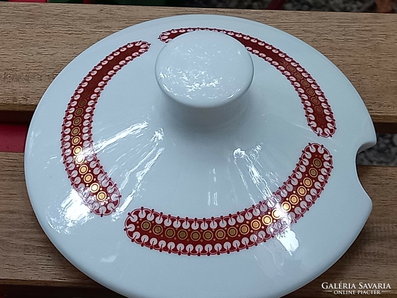 Alföldi porcelán leveses tál ritka mintával