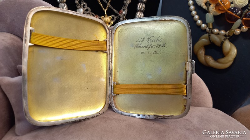 Antique tula silver cigarette case
