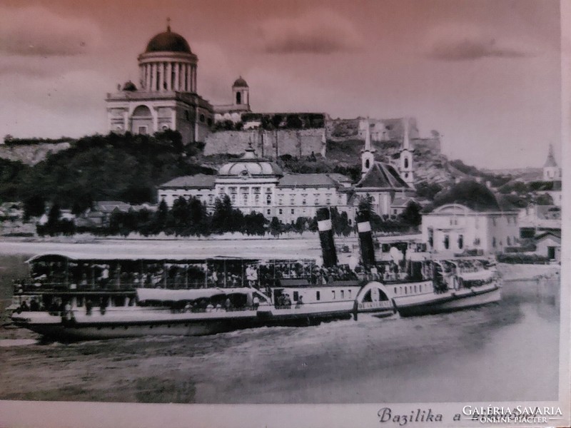 Képeslap: Esztergom - Bazilika a kikötővel