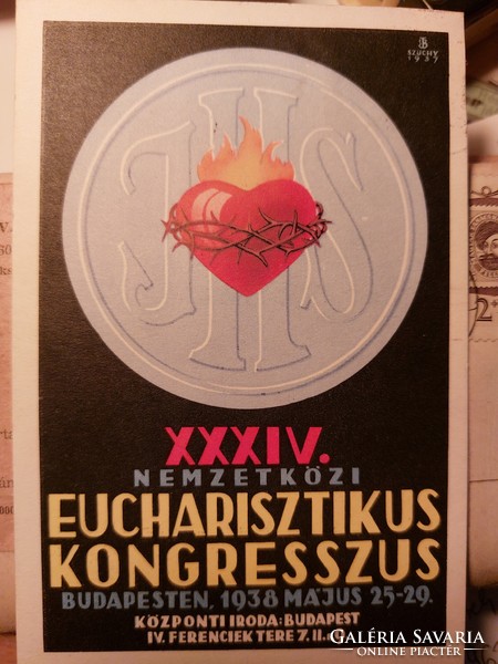 Postcard: xxxiv. Eucharistic Congress 1937.