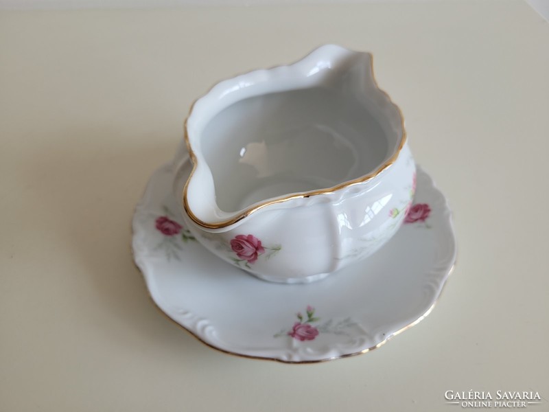 Old edelstein bavarian porcelain sauce serving sauce bowl with rose pattern