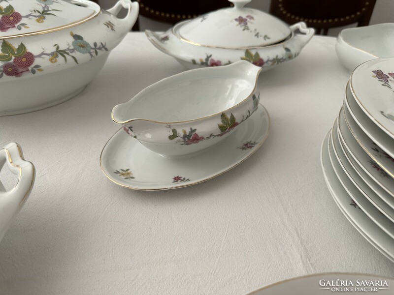 39-piece antique art deco porcelain tableware, pfeifer and löwenstein, schlackenwerth