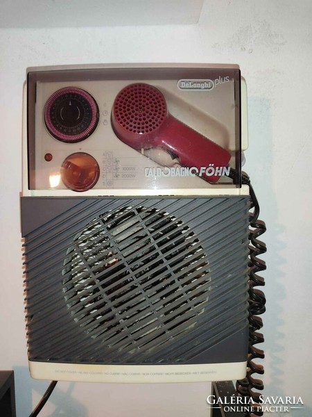 Rare, retro, practical, bathroom wall heater, fan, hair dryer all in one