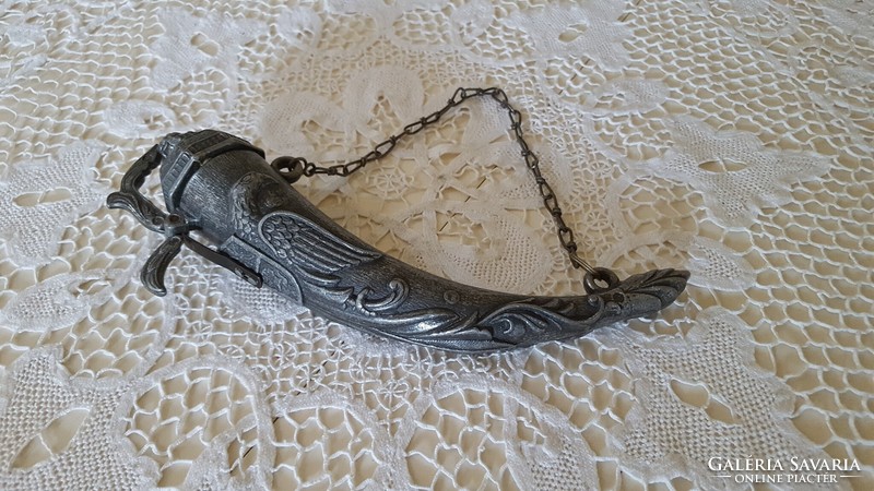 16th century pewter gunpowder holder wall decoration, replica version