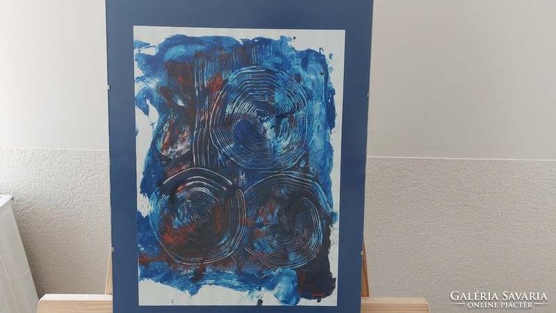 (K) Absztrakt festmény 40x30 cm