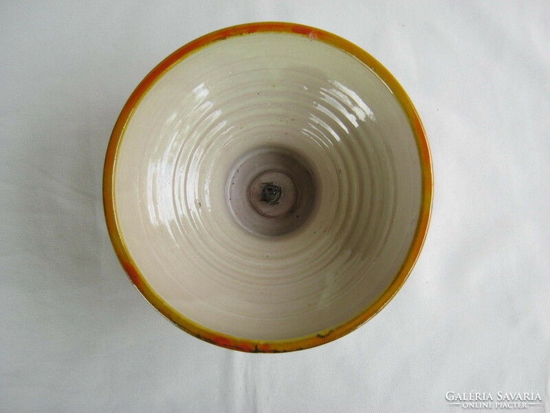 Mihály Béla retro ceramic flowerpot ikebana bowl vase