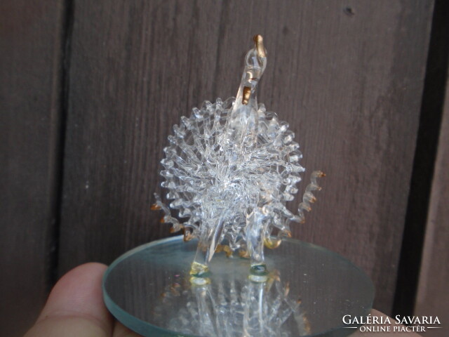 Francia páva figura kristályból 100% kézzel készült kuriózum ilyent nemigazán lehet találni