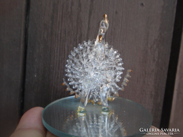 French peacock figurine 100% hand-made curio from crystal, you can hardly find anything like this