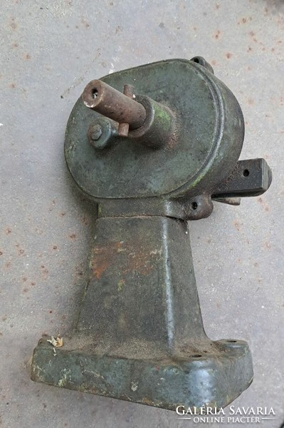 Old lathe, machine tool part, metal industry machine