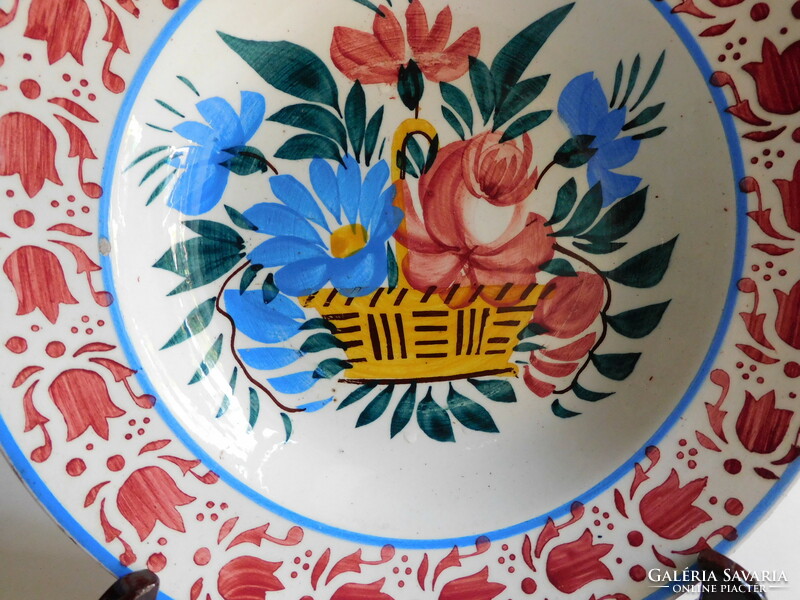 Abátfalvi large hard earthenware plate marked zs 23 cm