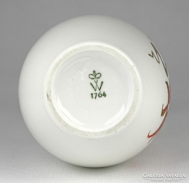1N546 Hibátlan sárkányos Wallendorf porcelán váza 17 cm