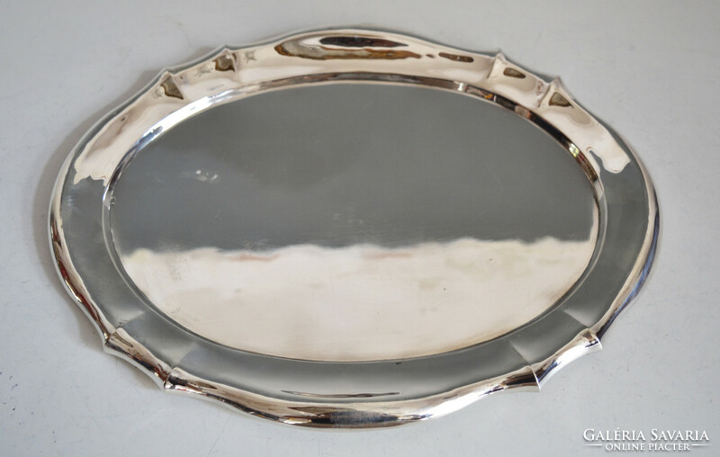 Silver art deco tray, oval - nf31