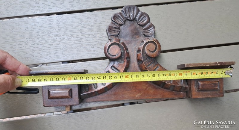 Antique wall clock tower carved furniture ornament hand-carved for decoration.
