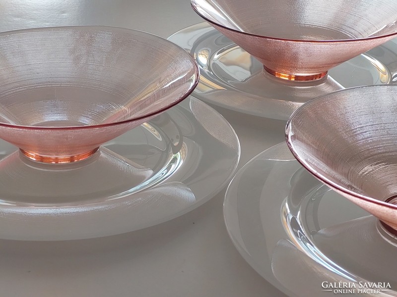 Modern French glass plate dinner set 12 plates