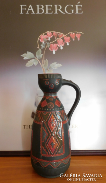 Grúz kerámia váza etno mintával 32.5
