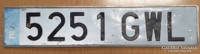 Spanish registration number plate 5251 gwl 1.