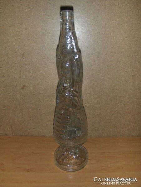 Glass bottle in the shape of a woman in traditional costume, 41 cm high (22/d)