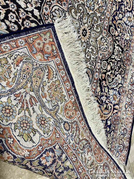 Cashmere vintage silk carpet 160x91 cm