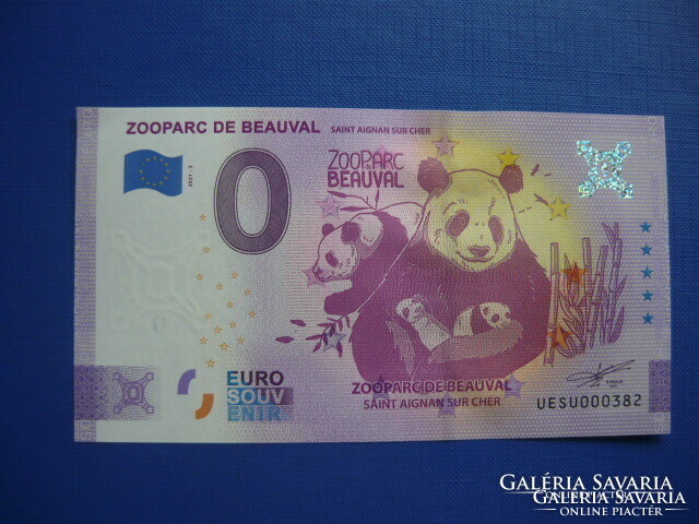 France 0 euro 2021 panda! Rare commemorative paper money! Ouch!