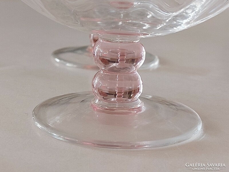 Modern desszertes kristály pohár 6 db talpas kehely