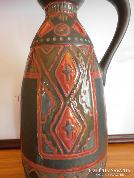 Grúz kerámia váza etno mintával 32.5