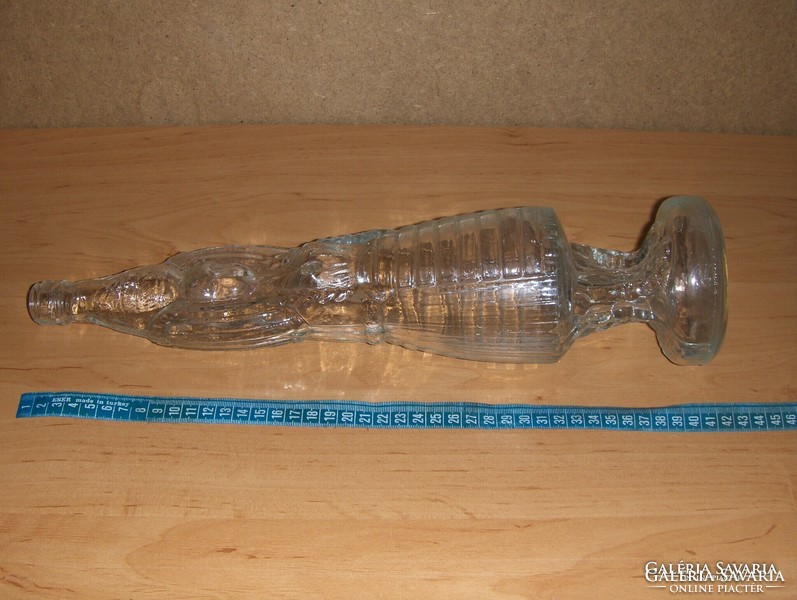 Glass bottle in the shape of a woman in traditional costume, 41 cm high (22/d)