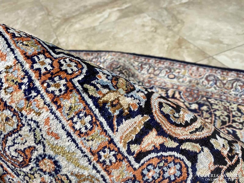 Cashmere vintage silk carpet 160x91 cm