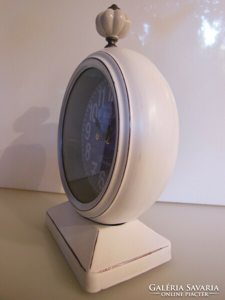 Clock - new - metal - porcelain - 23 x 16.5 x 8.5 cm - vintage