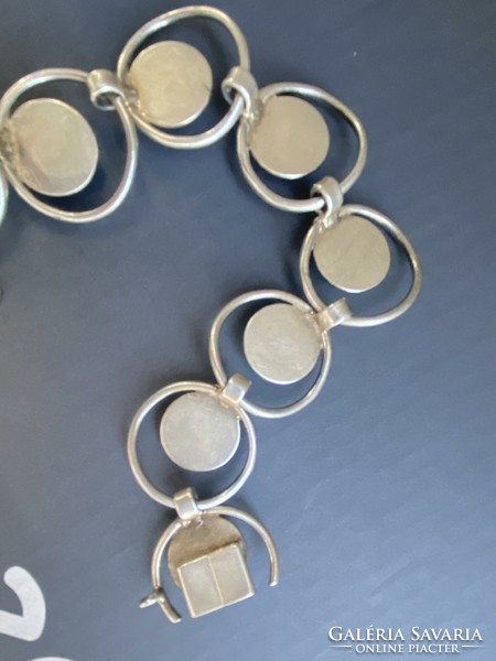 Beautiful silver bracelet!! With original onyx stones.