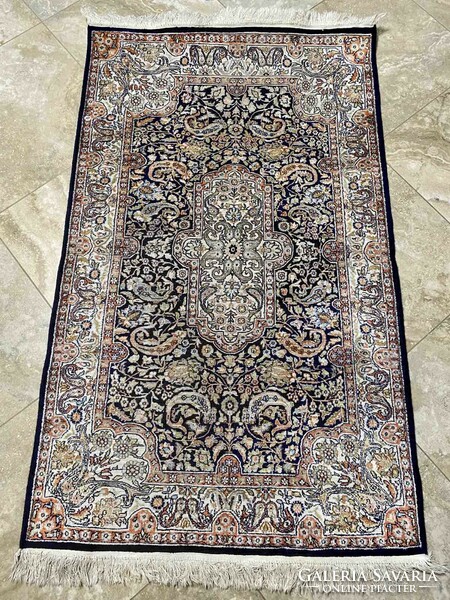 Cashmere vintage silk carpet 160x91 cm