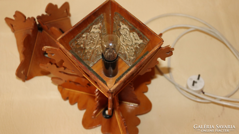 Deer wood table lamp (handmade)