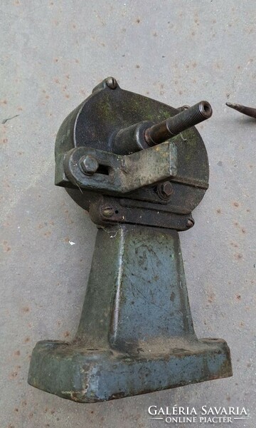 Old lathe, machine tool part, metal industry machine