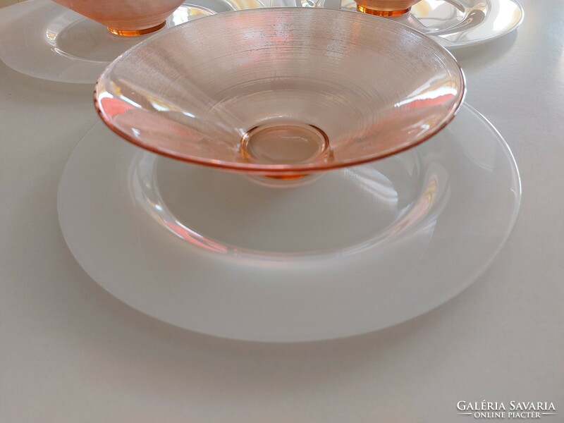 Modern French glass plate dinner set 12 plates