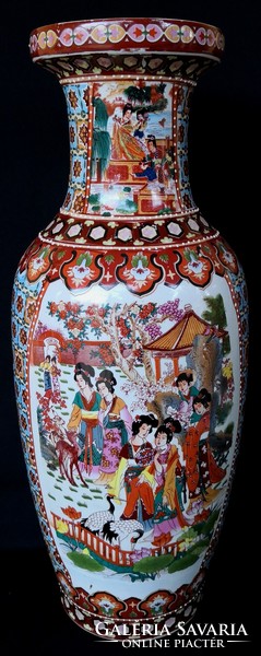 DT/295. – Hatalmas, „Watersilkdragon” kínai porcelán váza / padlóváza