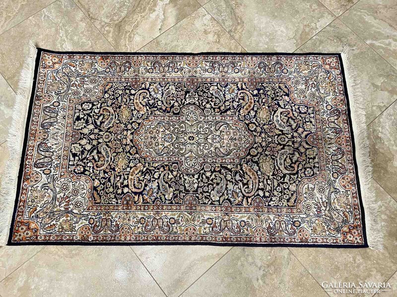 Cashmere vintage silk carpet 160x91 cm