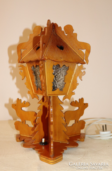 Deer wood table lamp (handmade)